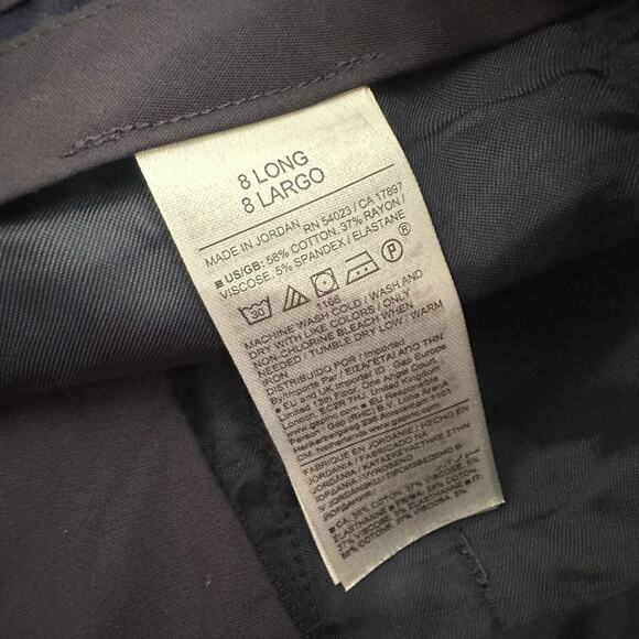 Banana Republic LONG Mid Rise Straight Sloan Pant Navy Blue 8 754557 - Picture 7 of 11